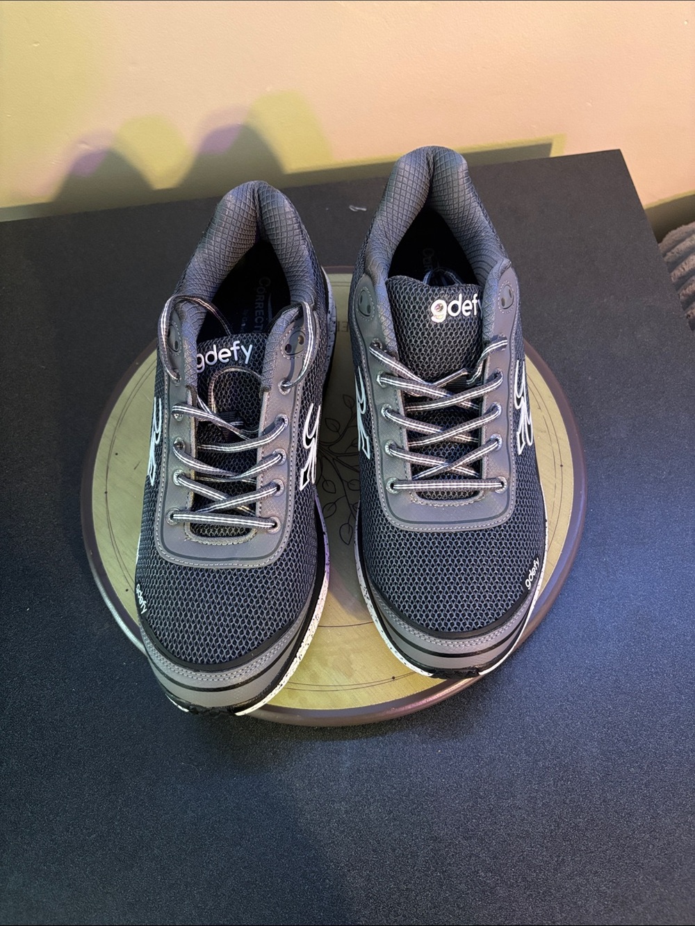 Gdefy Dark Gray Mesh Athletic Sneakers
